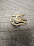 Vtg Danish Hussar Regiment Badge Beret Cap Hat Collar Pin Medal