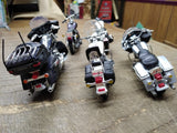 Vtg Maisto 5 Piece Harley Davidson Motorcycle Lot 1:18 Scale Diecast/Plastic