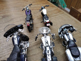 Vtg Maisto 5 Piece Harley Davidson Motorcycle Lot 1:18 Scale Diecast/Plastic