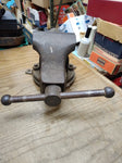 Vtg Bench Vice Pa Railroad Keystone Logo PATD PRR Shop USA 4" jaws Swivel Tools!
