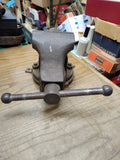 Vtg Bench Vice Pa Railroad Keystone Logo PATD PRR Shop USA 4" jaws Swivel Tools!
