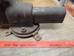 Vtg Bench Vice Pa Railroad Keystone Logo PATD PRR Shop USA 4" jaws Swivel Tools!