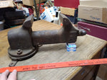 Vtg Bench Vice Pa Railroad Keystone Logo PATD PRR Shop USA 4" jaws Swivel Tools!