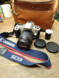 Vtg Canon EOS Rebel 2000 35mm SLR Camera with 28-80mm f/3.5-5.6 Lens w/Case