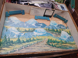 Vtg 1965 JC Penneys by Marx HO Road Race Slot Car Set Double Loop & Mountain Box