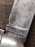 Vtg Colonial Prov USA Solder Seal Multi Function Folding Pocket Knife 4 Blade