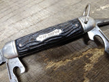Vtg Colonial Prov USA Solder Seal Multi Function Folding Pocket Knife 4 Blade