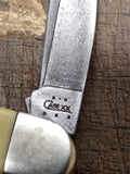 Vtg Case XX 3318 CV Folding Pocket Knife 3 Blade Yellow Handle Stockman 6.25 in
