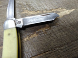 Vtg Case XX 3318 CV Folding Pocket Knife 3 Blade Yellow Handle Stockman 6.25 in