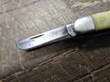 Vtg Case XX 3318 CV Folding Pocket Knife 3 Blade Yellow Handle Stockman 6.25 in