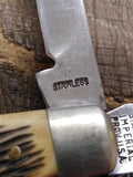Vtg Imperial Diamond Edge 352 Folding Pocket Knife Stainless 2 Blades USA Repair