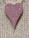 Vtg Diamonique Rose Gold Over 925 Sterling Pave Crystal 20" Necklace w/Box Nice!