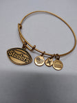 Vtg Alex and Ani 2016 NFL Pittsburgh Steelers Football Satin Gold Charm Bracelet