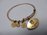 Vtg Alex and Ani 2016 NFL Pittsburgh Steelers Football Satin Gold Charm Bracelet