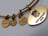 Vtg Alex and Ani 2016 NFL Pittsburgh Steelers Football Satin Gold Charm Bracelet