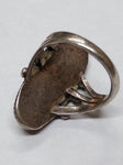 Vtg 925 Sterling Silver Southwest Style Jasper Stone Ring Size 6.5 Nice