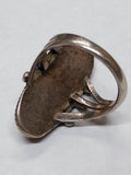 Vtg 925 Sterling Silver Southwest Style Jasper Stone Ring Size 6.5 Nice