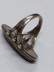 Vtg 925 Sterling Silver Southwest Style Jasper Stone Ring Size 6.5 Nice