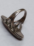 Vtg 925 Sterling Silver Southwest Style Jasper Stone Ring Size 6.5 Nice