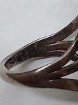 Vtg 925 Sterling Silver Southwest Style Jasper Stone Ring Size 6.5 Nice