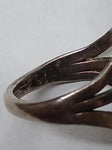 Vtg 925 Sterling Silver Southwest Style Jasper Stone Ring Size 6.5 Nice