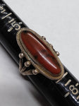 Vtg 925 Sterling Silver Southwest Style Jasper Stone Ring Size 6.5 Nice