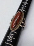 Vtg 925 Sterling Silver Southwest Style Jasper Stone Ring Size 6.5 Nice