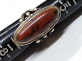 Vtg 925 Sterling Silver Southwest Style Jasper Stone Ring Size 6.5 Nice