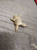 Vtg Danish Royal Army Artillery Badge Beret Cap Hat Collar Pin