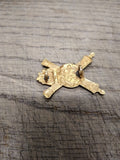 Vtg Danish Royal Army Artillery Badge Beret Cap Hat Collar Pin