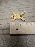 Vtg Danish Royal Army Artillery Badge Beret Cap Hat Collar Pin