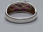 Vtg Michelle Albala 925 Sterling Silver Garnet Cluster Stone Ring Size 10 Nice!