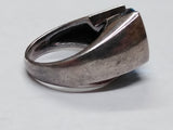 Vtg WV Modernist 925 Sterling Silver London Blue Topaz Stone Ring Size 7.5 Nice!