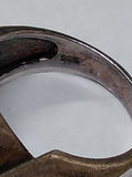 Vtg WV Modernist 925 Sterling Silver London Blue Topaz Stone Ring Size 7.5 Nice!