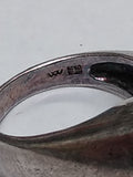 Vtg WV Modernist 925 Sterling Silver London Blue Topaz Stone Ring Size 7.5 Nice!
