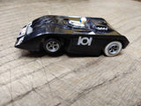 Vtg AFX Aurora HO Scale Slot Car Black Can Am Shadow Works Good!