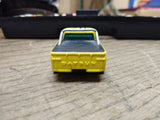 Vtg AFX Aurora HO Scale Slot Car Datsun #211 Baja Yellow Pick Up Truck Works!