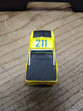 Vtg AFX Aurora HO Scale Slot Car Datsun #211 Baja Yellow Pick Up Truck Works!