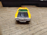 Vtg HO Scale Aurora AFX 1970 Dodge Charger Slot Car Yellow #11 Mopar Works!