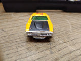 Vtg HO Scale Aurora AFX 1970 Dodge Charger Slot Car Yellow #11 Mopar Works!