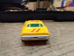 Vtg HO Scale Aurora AFX 1970 Dodge Charger Slot Car Yellow #11 Mopar Works!