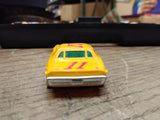 Vtg HO Scale Aurora AFX 1970 Dodge Charger Slot Car Yellow #11 Mopar Works!