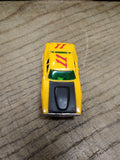 Vtg HO Scale Aurora AFX 1970 Dodge Charger Slot Car Yellow #11 Mopar Works!
