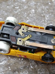 Vtg HO Scale Aurora AFX 1970 Dodge Charger Slot Car Yellow #11 Mopar Works!