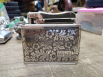 Vtg Ibelo Monopol 925 Sterling Table Lighter Scroll Design Germany Sparks Nice!!