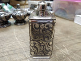 Vtg Ibelo Monopol 925 Sterling Table Lighter Scroll Design Germany Sparks Nice!!