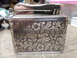 Vtg Ibelo Monopol 925 Sterling Table Lighter Scroll Design Germany Sparks Nice!!