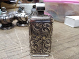 Vtg Ibelo Monopol 925 Sterling Table Lighter Scroll Design Germany Sparks Nice!!
