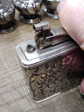 Vtg Ibelo Monopol 925 Sterling Table Lighter Scroll Design Germany Sparks Nice!!