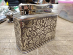 Vtg Ibelo Monopol 925 Sterling Table Lighter Scroll Design Germany Sparks Nice!!